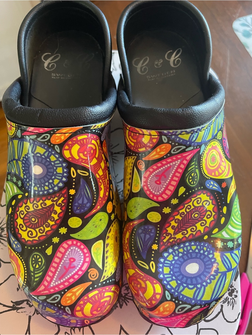 C.C Multicolor Paisley Slip-On Clogs